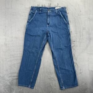 Carhartt Men's Dungaree Fit‎ Straight Jeans 34x30 Blue Denim #2026